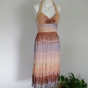 BCBGMAXAZRIA halter brown dress